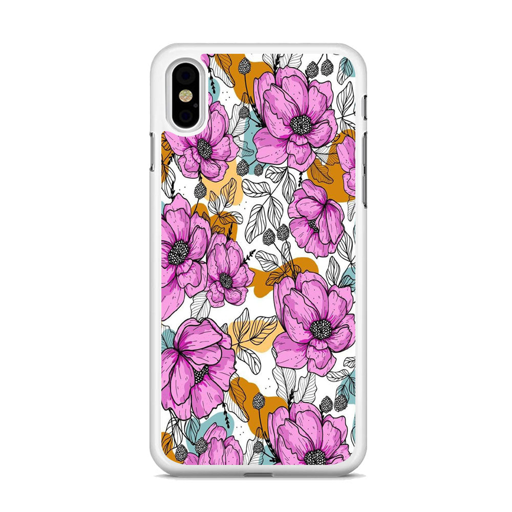 Flower Purple Arts iPhone X Case - Octracase