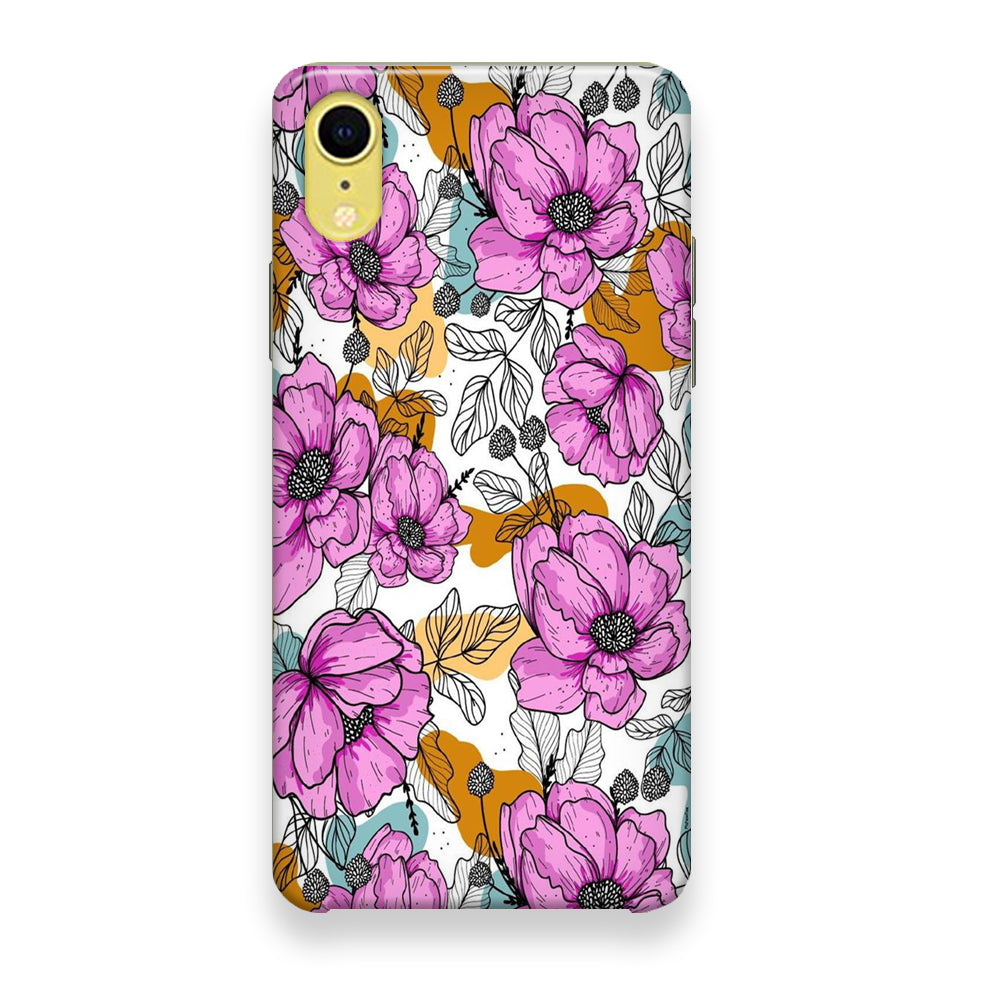 Flower Purple Arts iPhone XR Case - Octracase