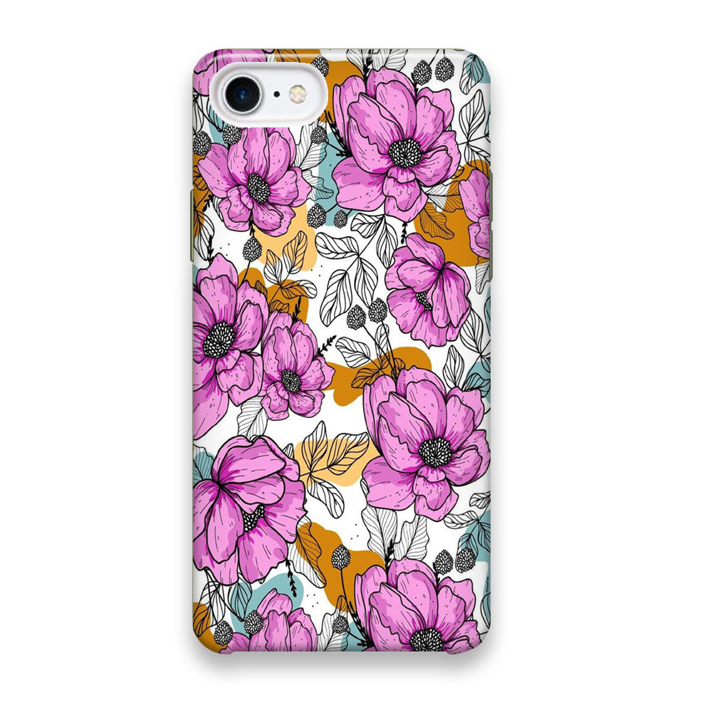 Flower Purple Arts iPhone 7 Case - Octracase