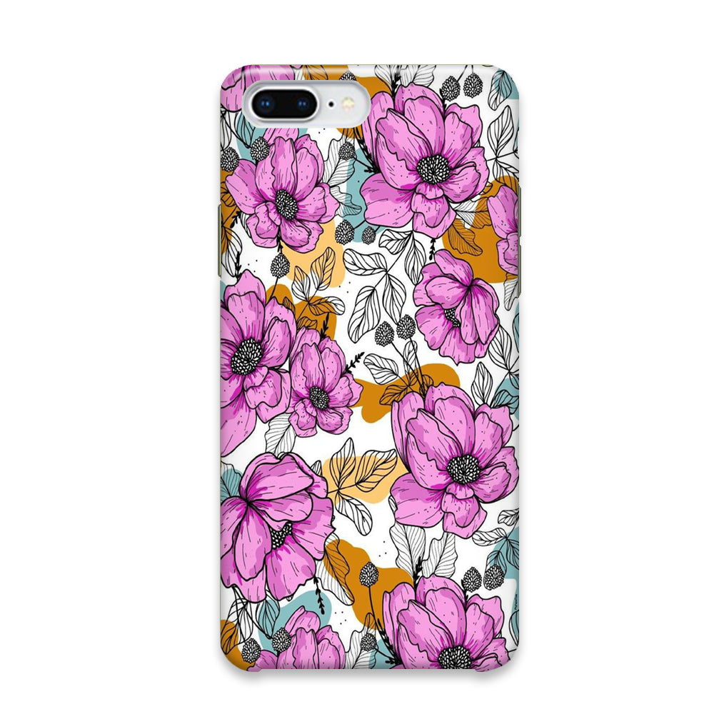 Flower Purple Arts iPhone 8 Plus Case - Octracase