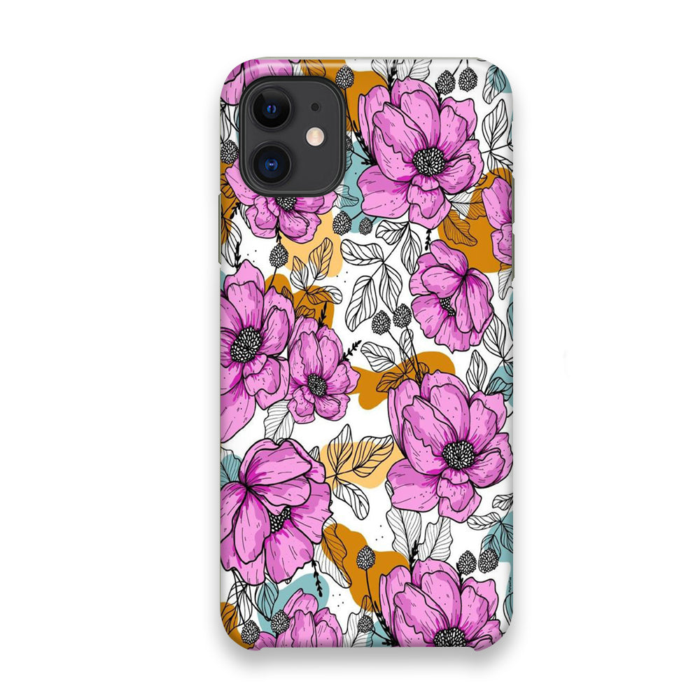 Flower Purple Arts iPhone 11 Case - Octracase