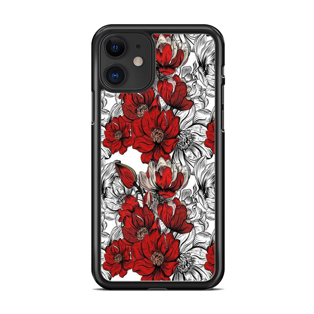 Flower Red Arts iPhone 11 Case - Octracase