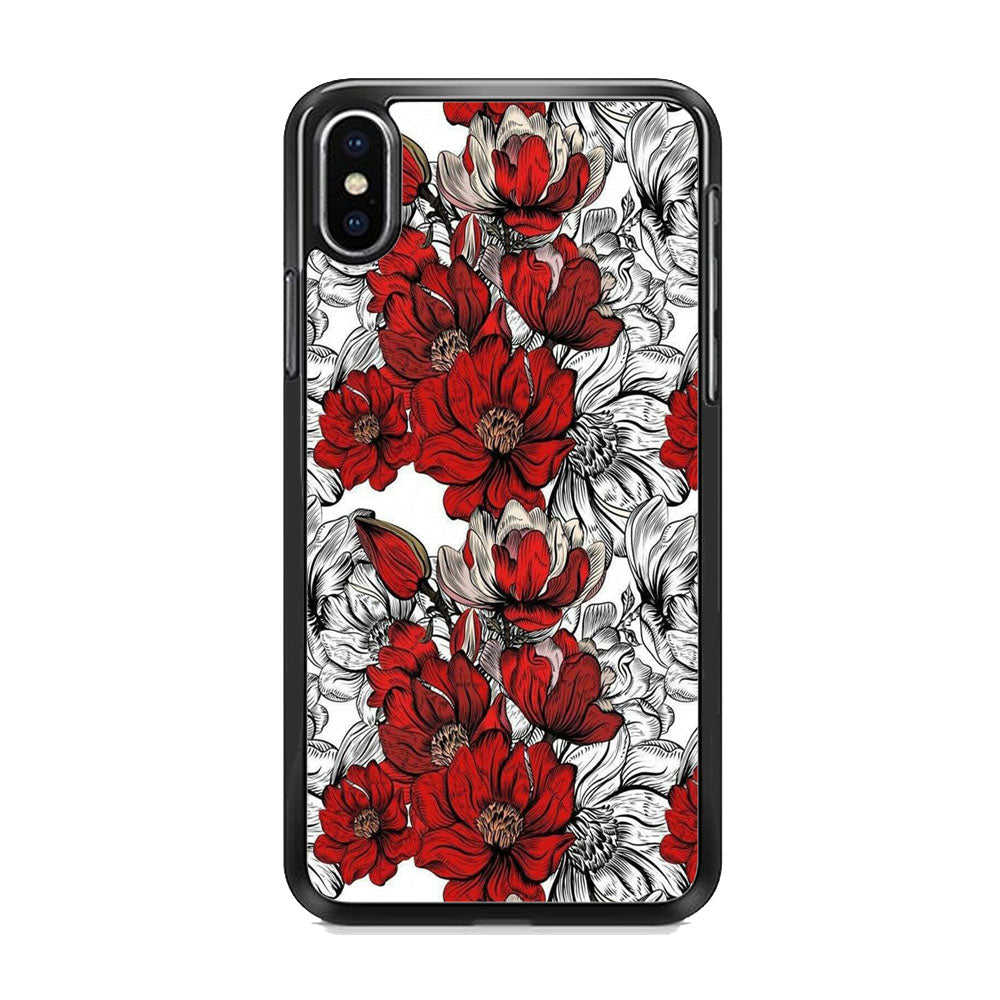 Flower Red Arts iPhone Xs Case - Octracase