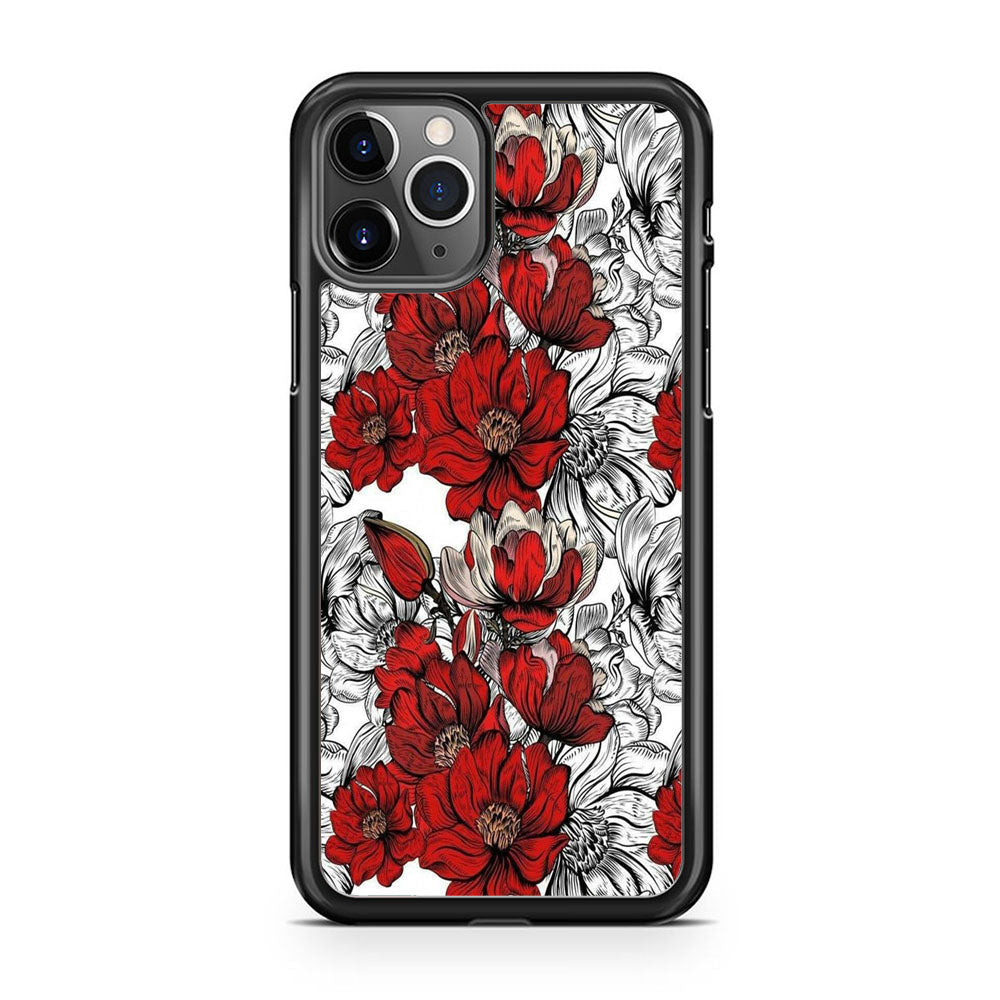 Flower Red Arts iPhone 11 Pro Case - Octracase