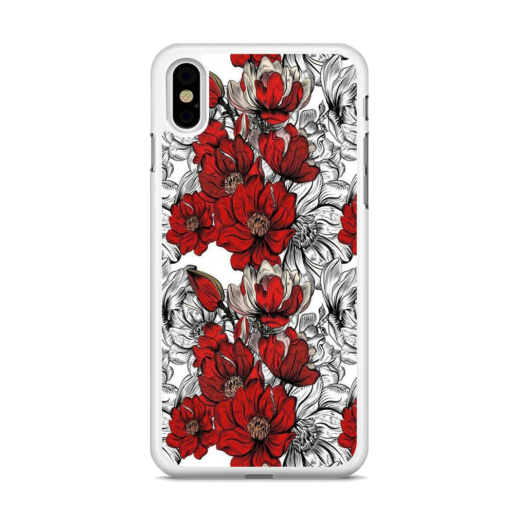 Flower Red Arts iPhone Xs Max Case - Octracase