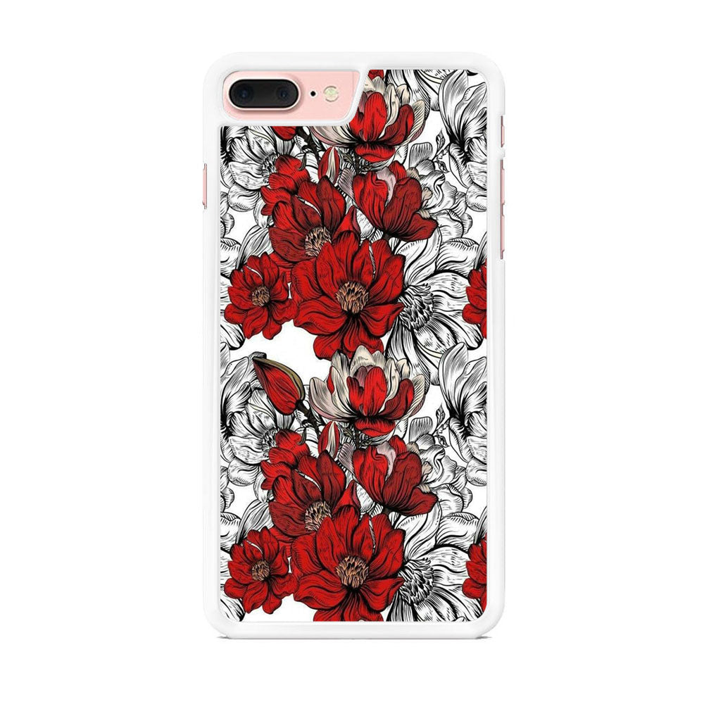 Flower Red Arts iPhone 7 Plus Case - Octracase