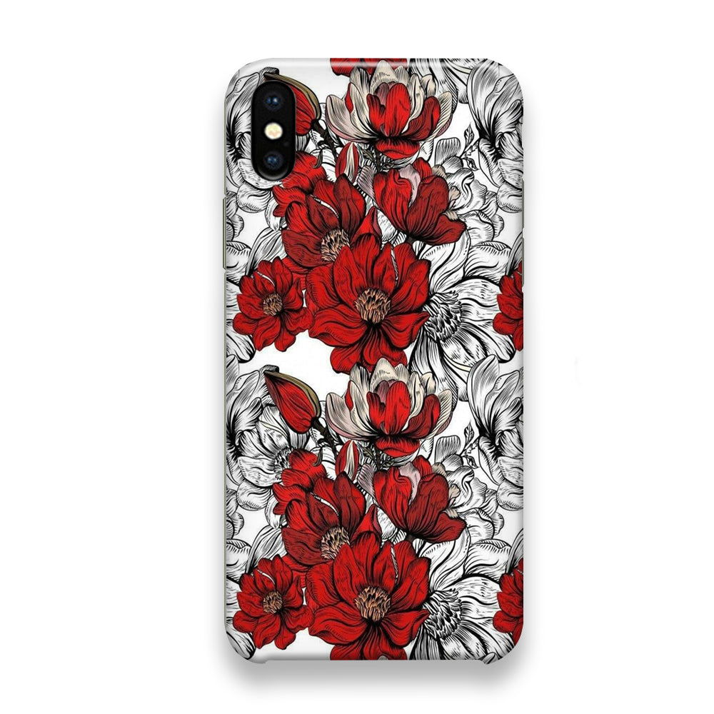 Flower Red Arts iPhone X Case - Octracase