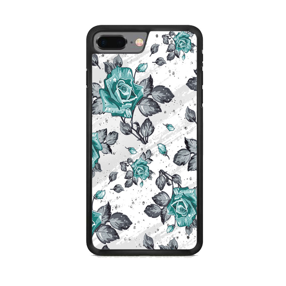 Flower Rose Blue Wallpaper iPhone 8 Plus Case