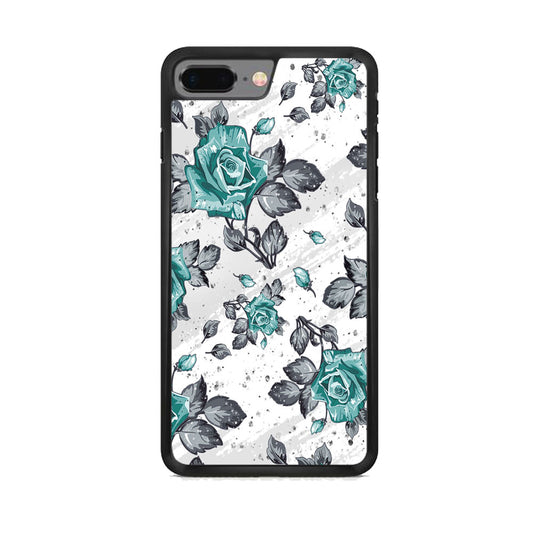 Flower Rose Blue Wallpaper iPhone 8 Plus Case