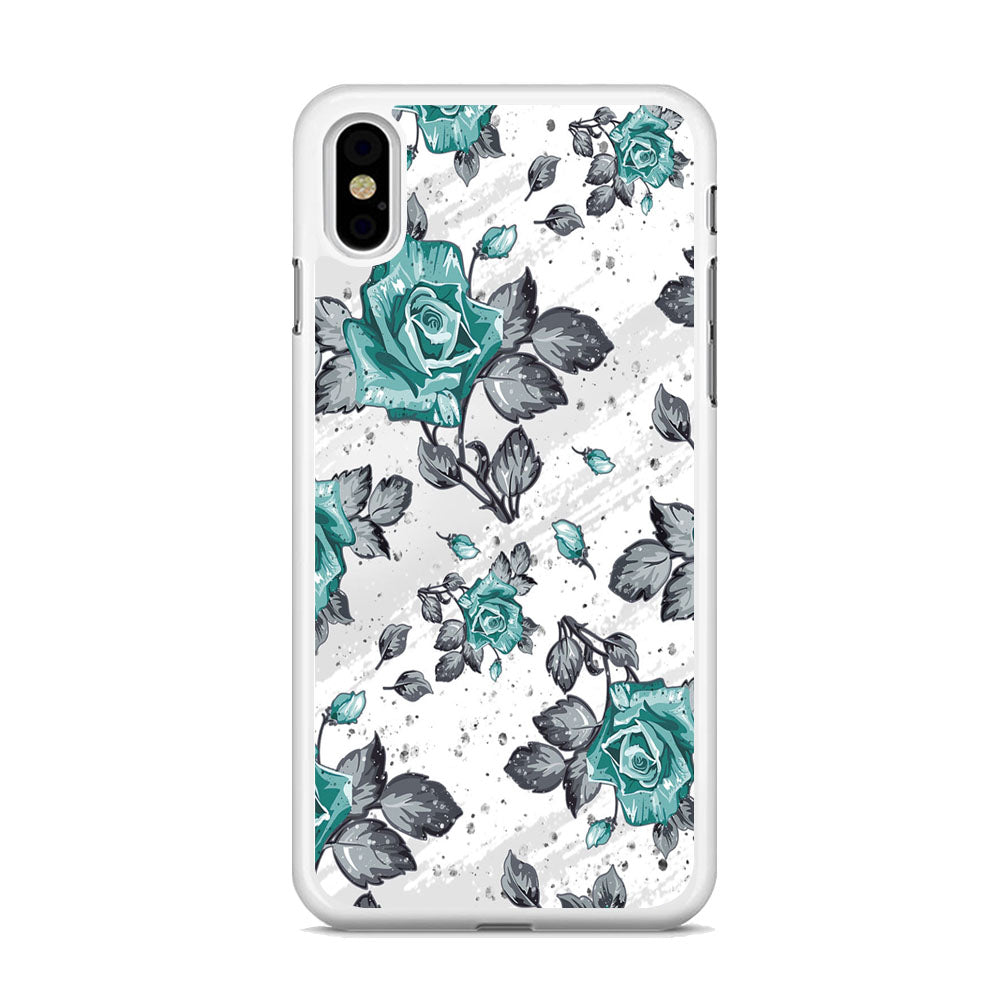 Flower Rose Blue Wallpaper iPhone X Case - Octracase