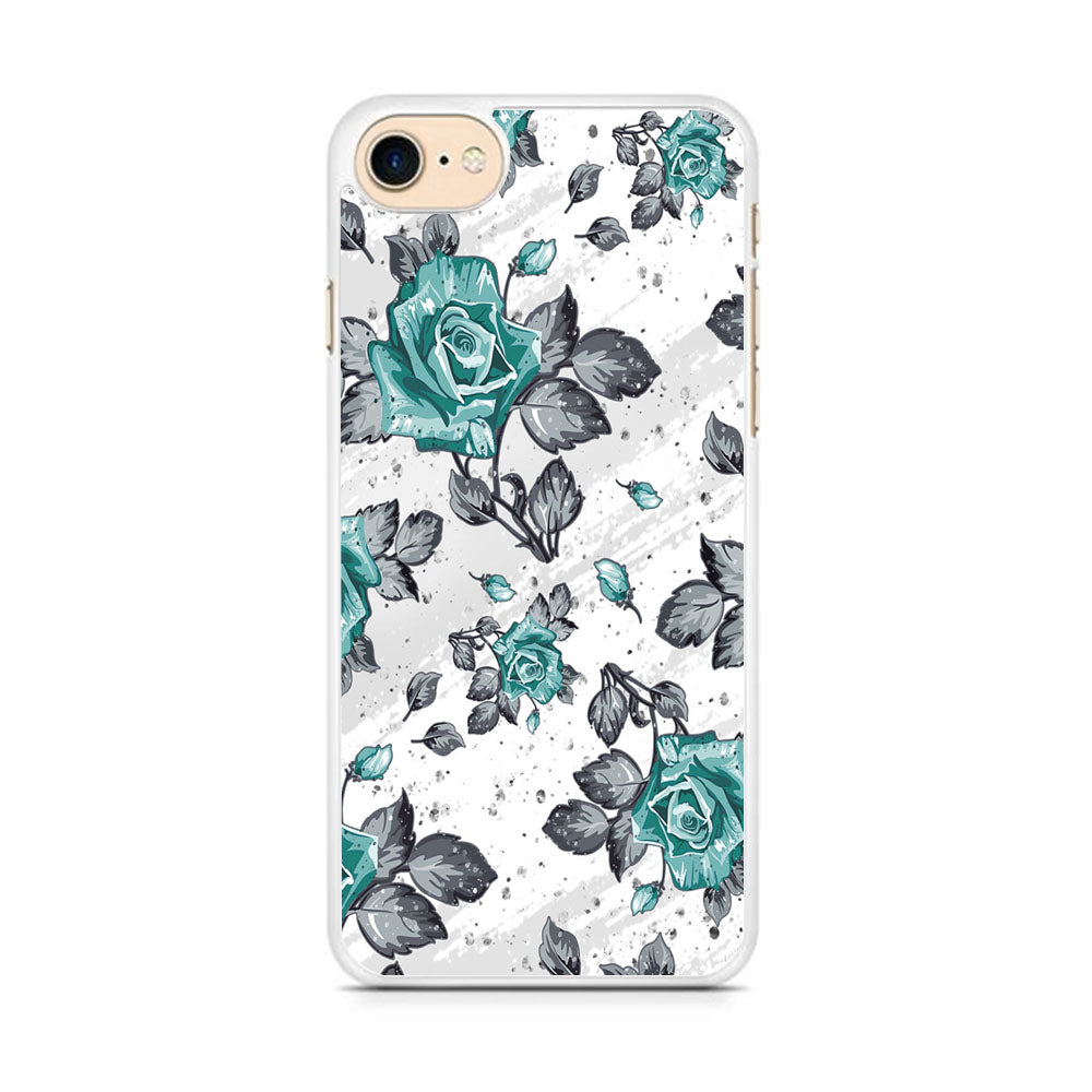 Flower Rose Blue Wallpaper iPhone 8 Case - Octracase