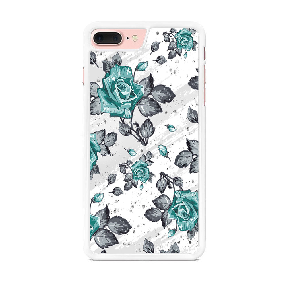 Flower Rose Blue Wallpaper iPhone 8 Plus Case - Octracase