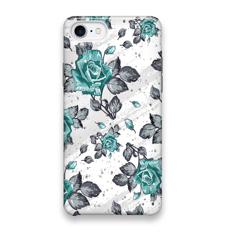 Flower Rose Blue Wallpaper iPhone 8 Case - Octracase