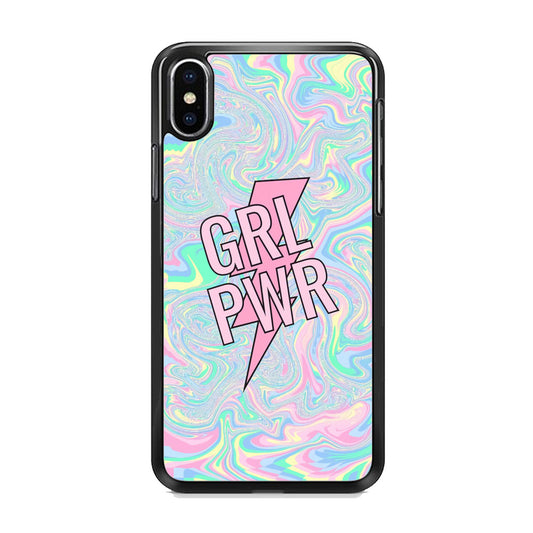 Girl Pink Flash Power iPhone Xs Case