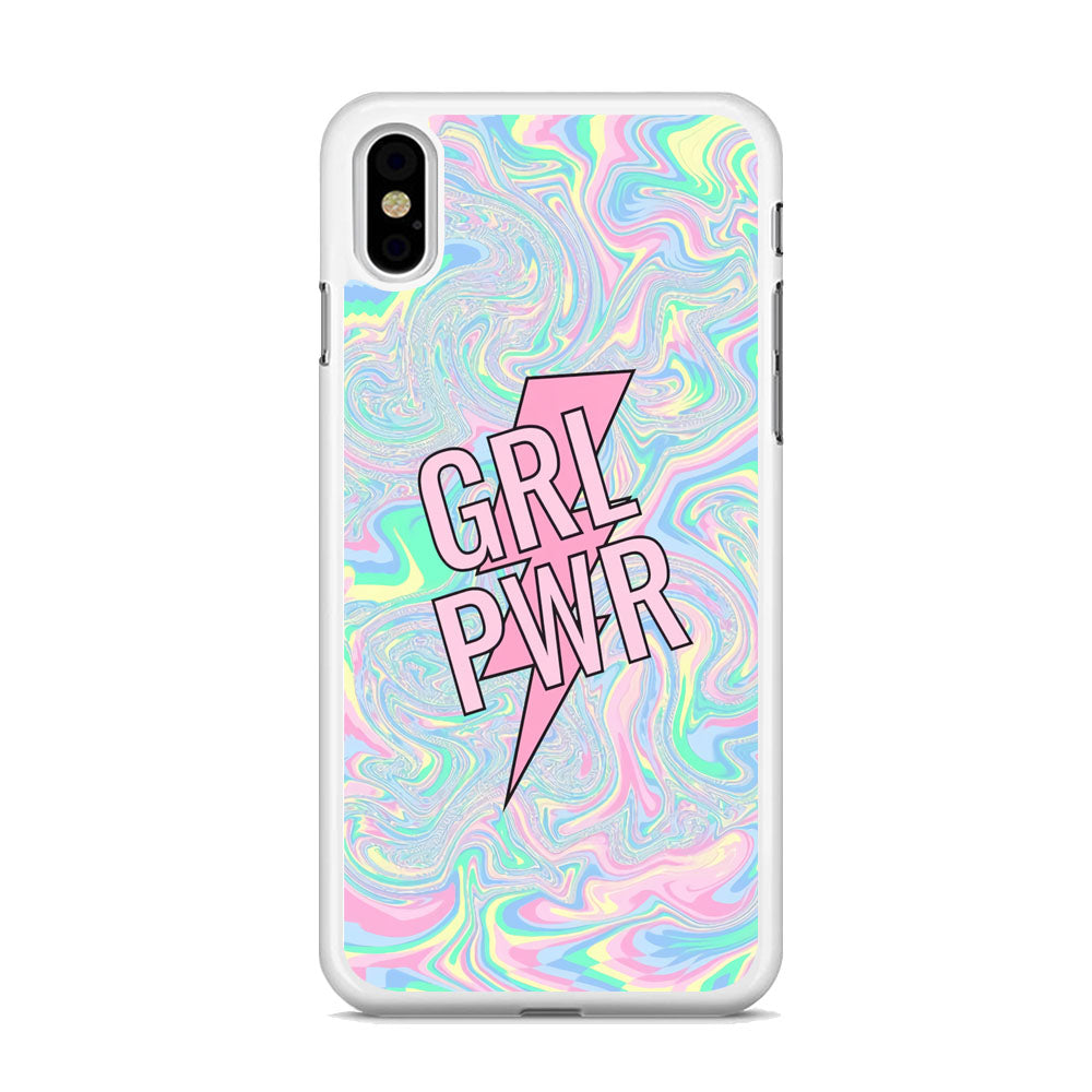 Girl Pink Flash Power iPhone Xs Case