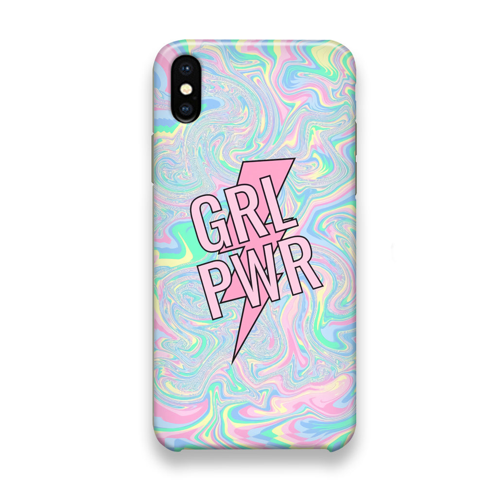 Girl Pink Flash Power iPhone Xs Case