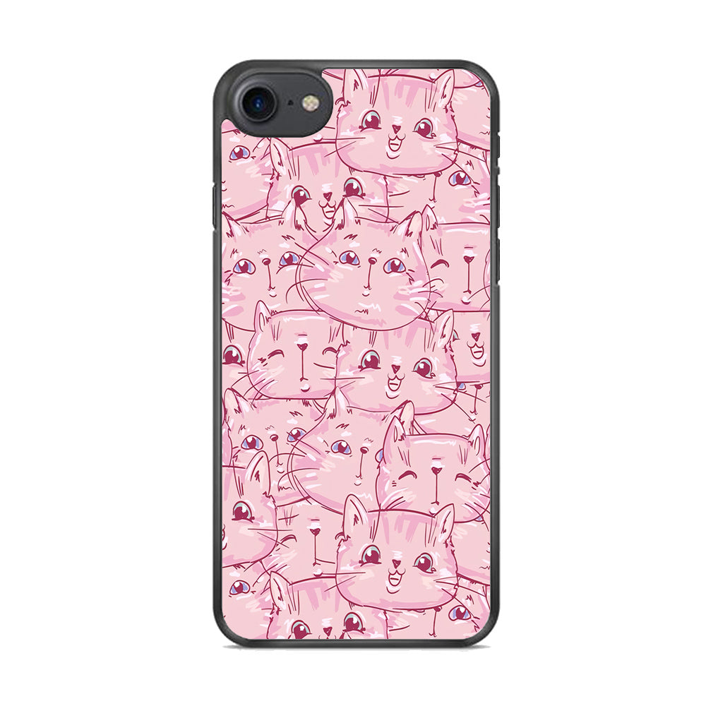 Girly Cute Face Cat iPhone 7 Case - Octracase