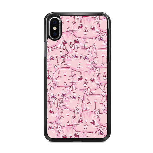 Girly Cute Face Cat iPhone Xs Max Case - Octracase