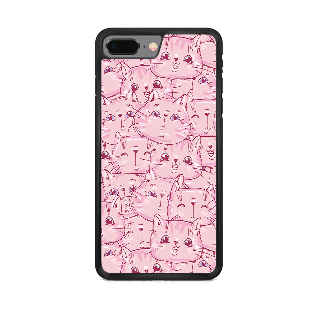 Girly Cute Face Cat iPhone 7 Plus Case - Octracase