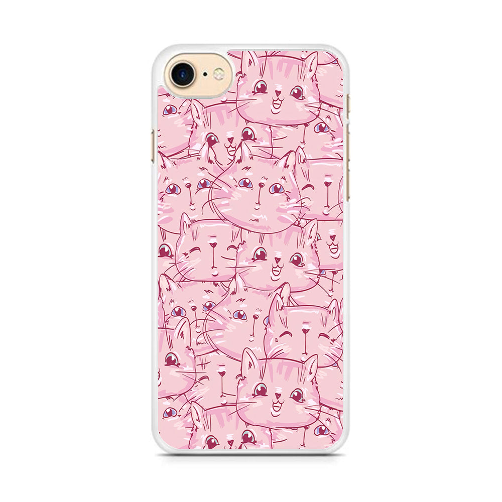 Girly Cute Face Cat iPhone 8 Case - Octracase