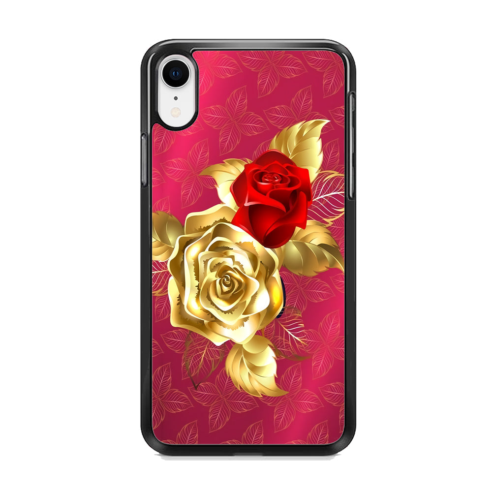 Girly Golden and Red Roses iPhone XR Case - Octracase