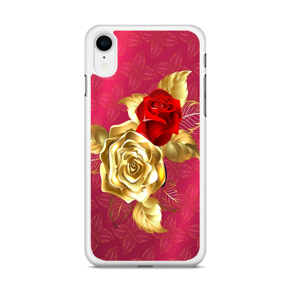 Girly Golden and Red Roses iPhone XR Case - Octracase