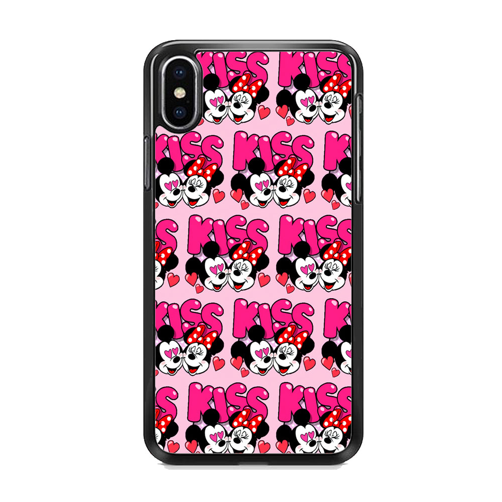 Girly Kiss Mickey Mouse Couple  iPhone Xs Case - Octracase