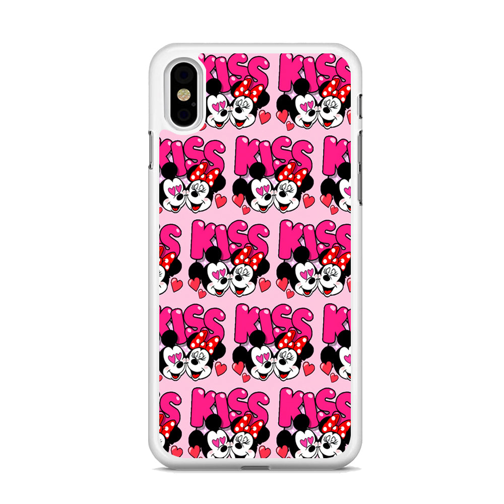 Girly Kiss Mickey Mouse Couple  iPhone Xs Case - Octracase