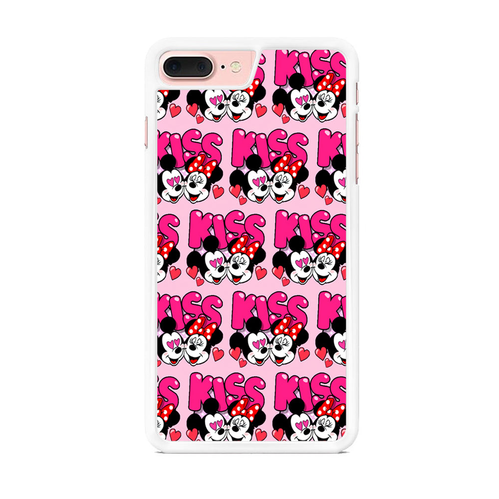 Girly Kiss Mickey Mouse Couple iPhone 8 Plus Case - Octracase