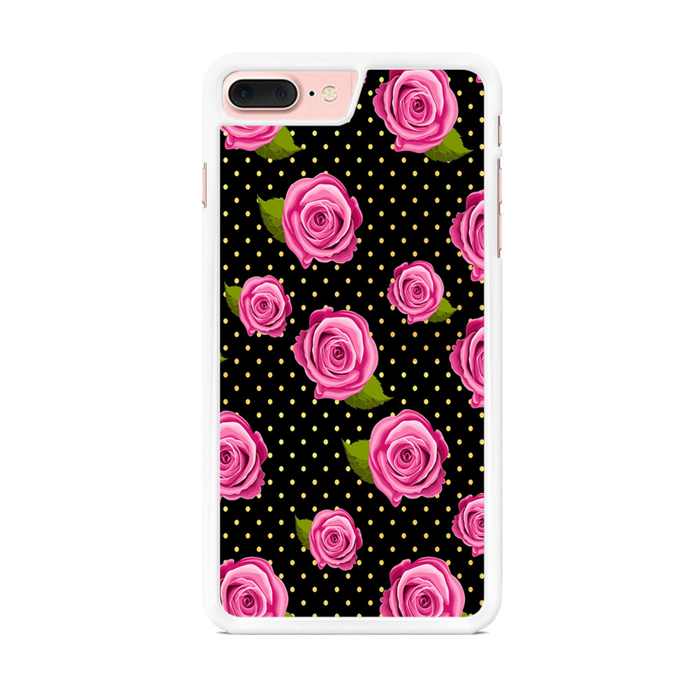 Girly Pink Rose Polka iPhone 7 Plus Case - Octracase