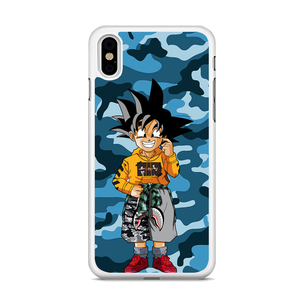 Goku Blue Army Bape iPhone X Case - Octracase