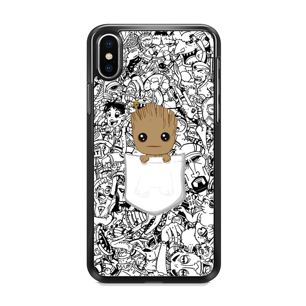 Grooth Pocket Doodle Patern iPhone Xs Case - Octracase