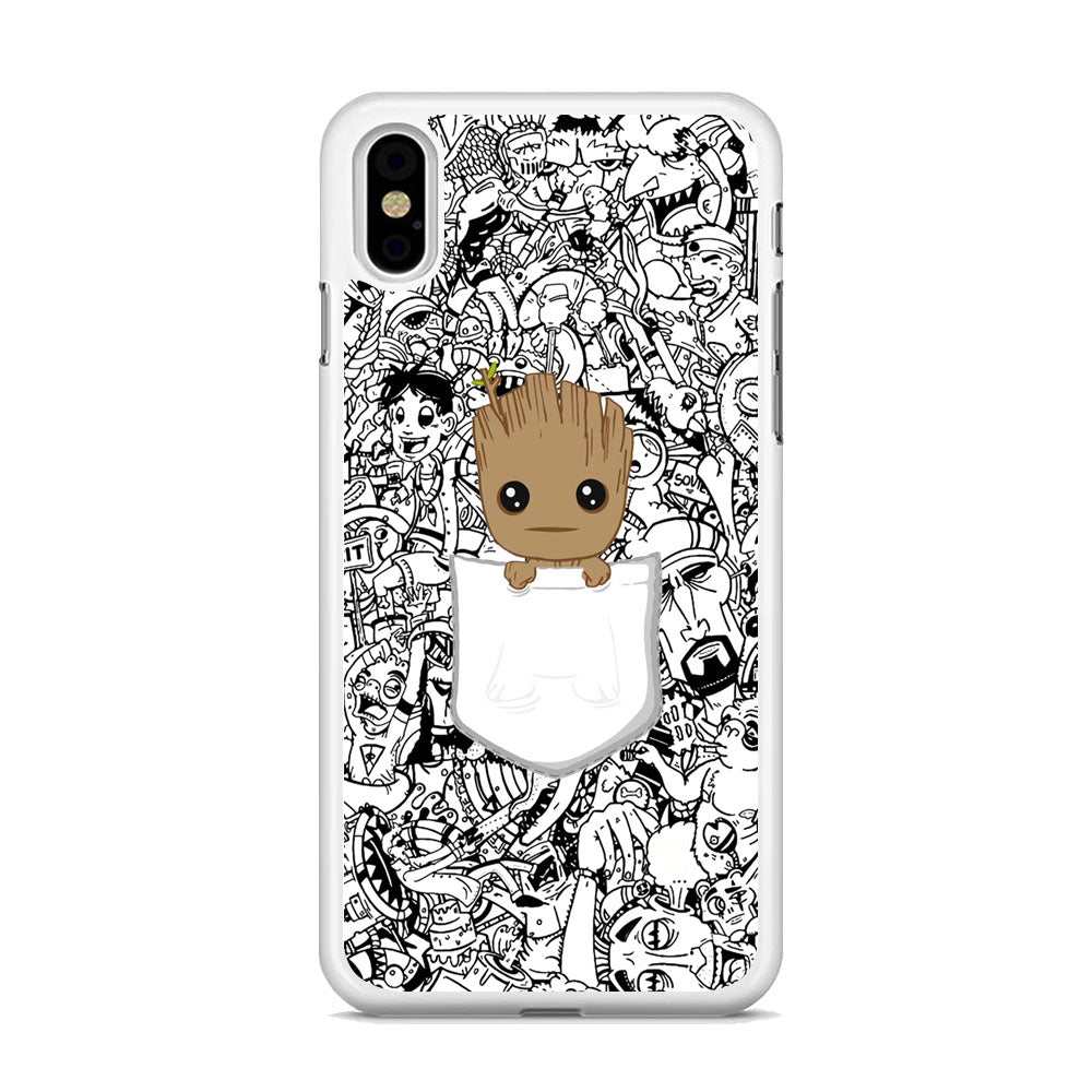 Grooth Pocket Doodle Patern iPhone Xs Case - Octracase