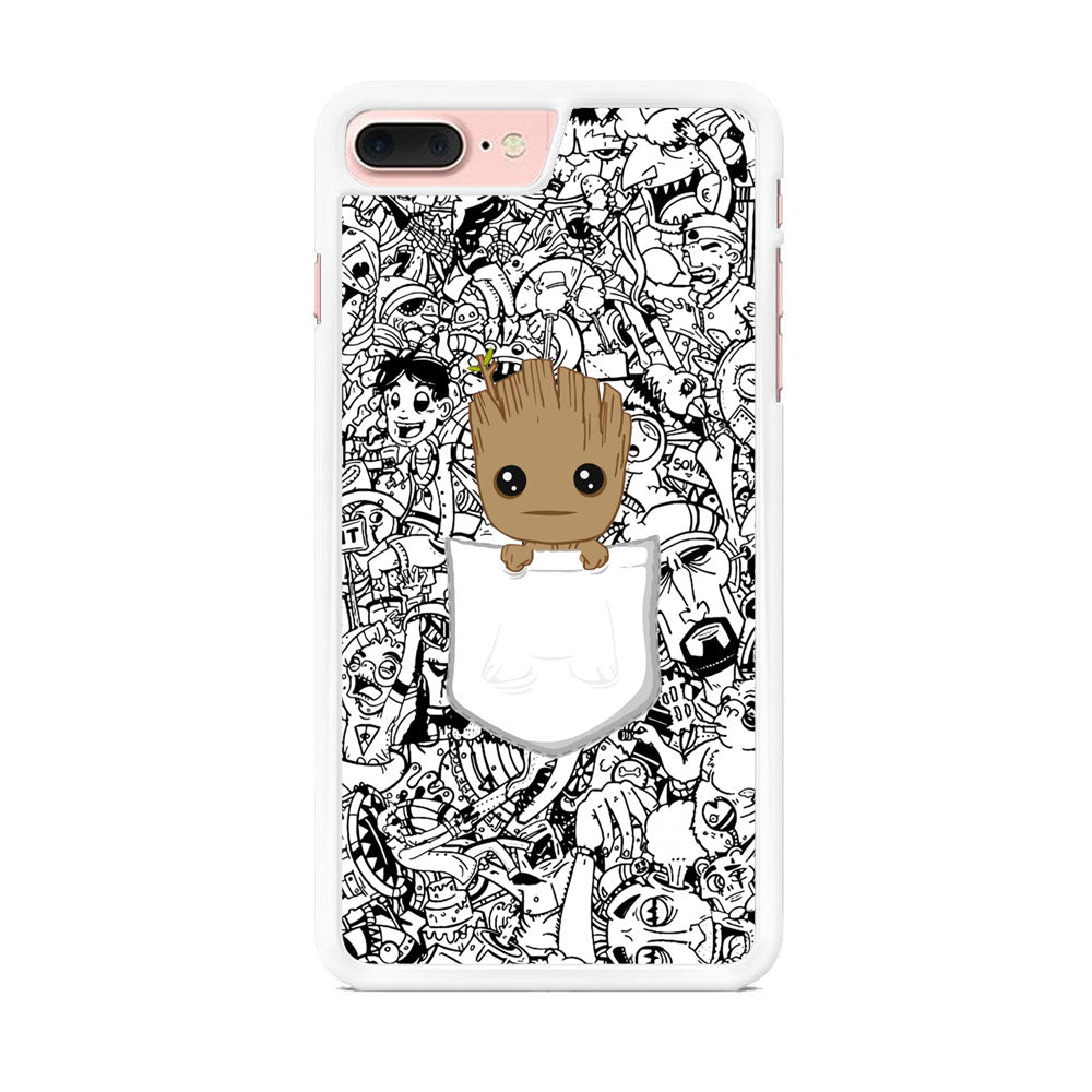 Grooth Pocket Doodle Patern iPhone 8 Plus Case - Octracase