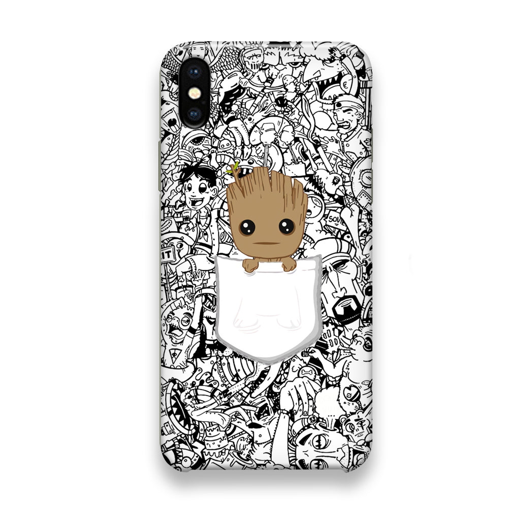 Grooth Pocket Doodle Patern iPhone Xs Case - Octracase