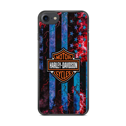 Harley Davidson Blue Flag Storm iPhone 8 Case