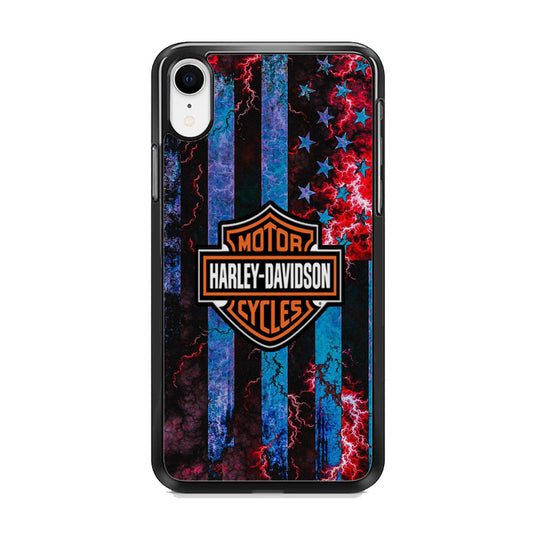 Harley Davidson Blue Flag Storm iPhone XR Case