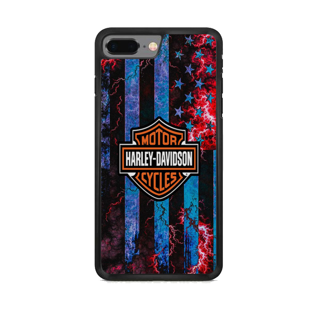 Harley Davidson Blue Flag Storm iPhone 8 Plus Case