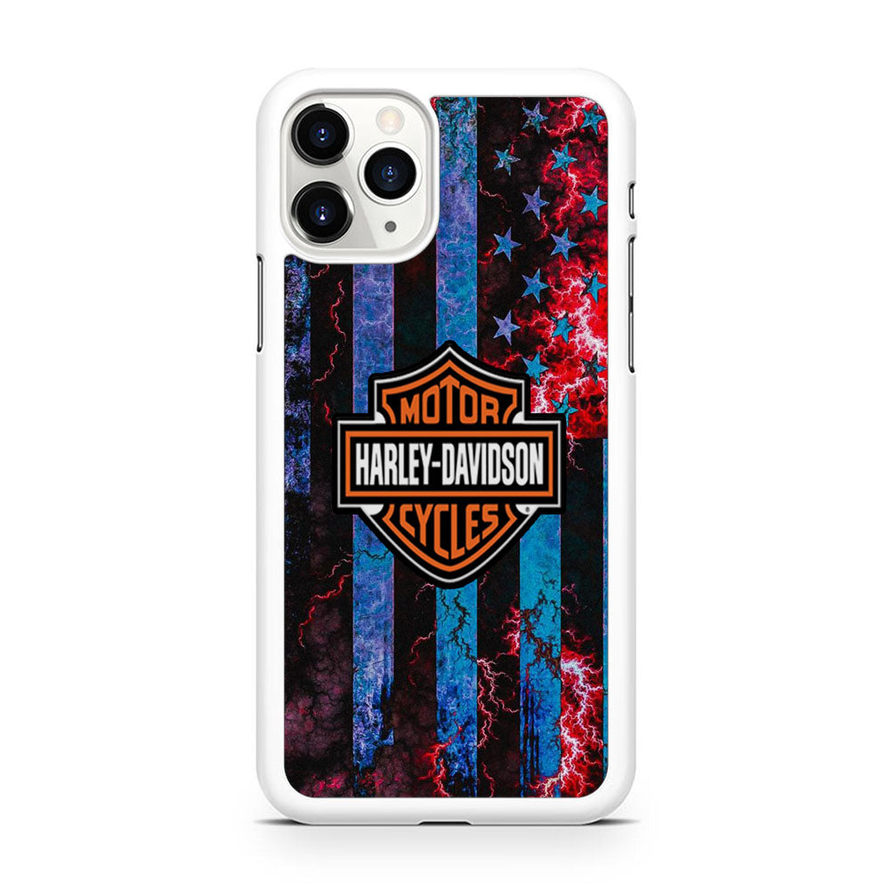 Harley Davidson Blue Flag Storm iPhone 11 Pro Case