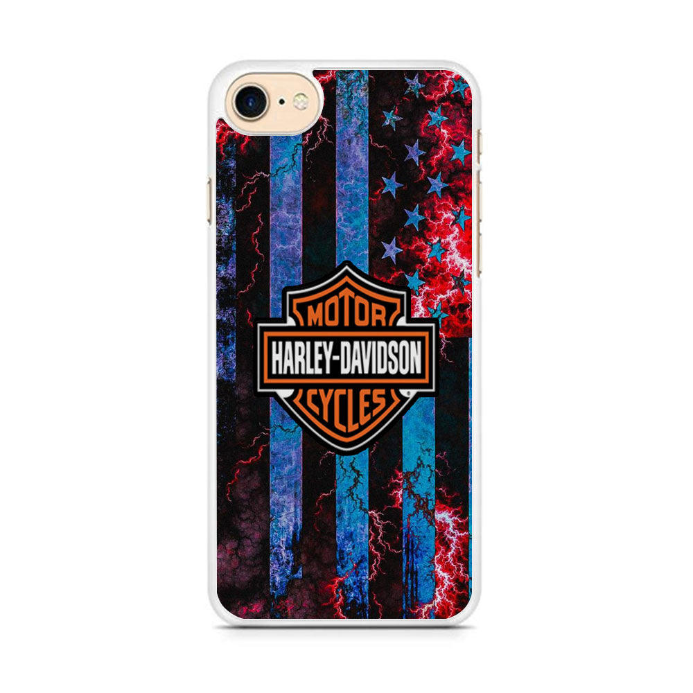 Harley Davidson Blue Flag Storm iPhone 8 Case