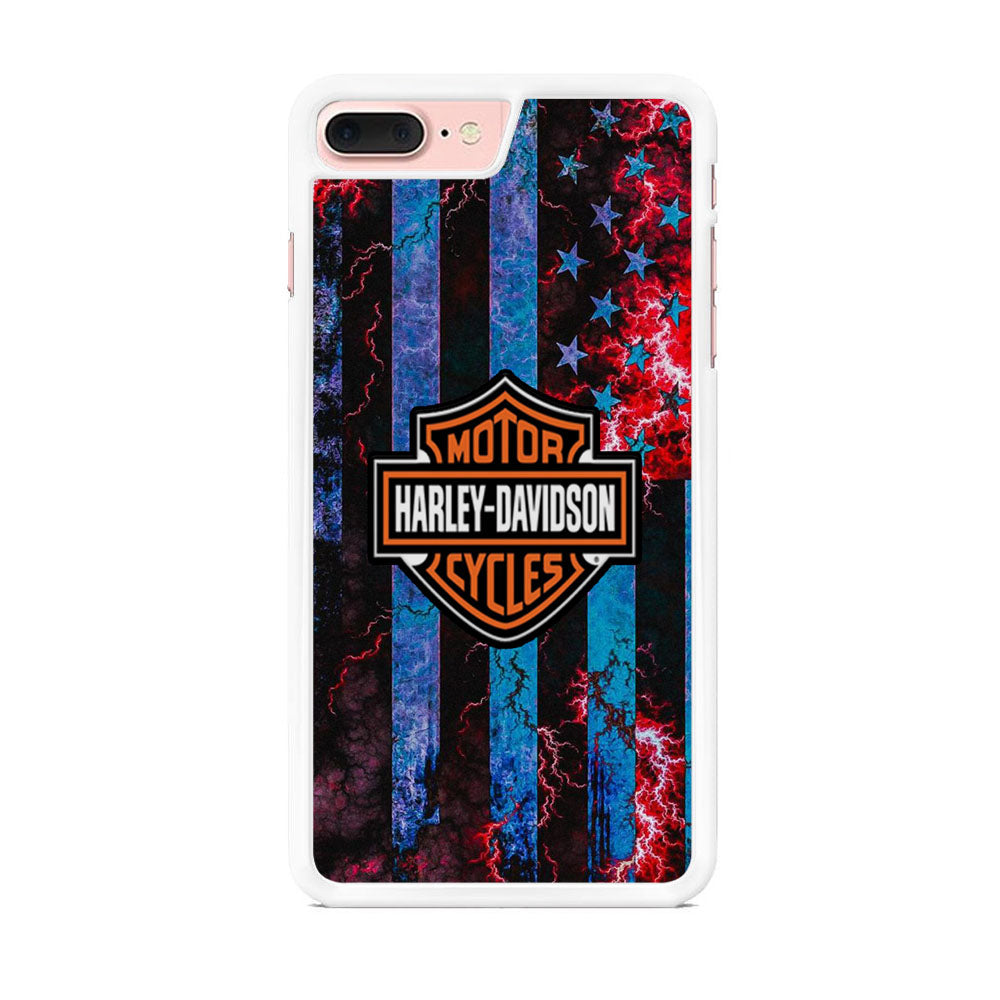 Harley Davidson Blue Flag Storm iPhone 8 Plus Case