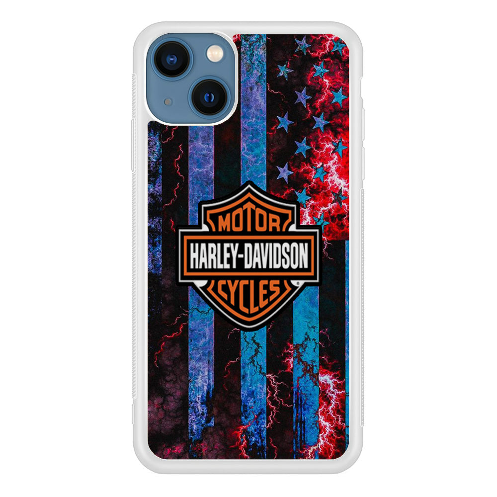 Harley Davidson Blue Flag Storm iPhone 13 Case