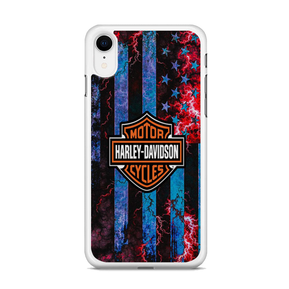 Harley Davidson Blue Flag Storm iPhone XR Case