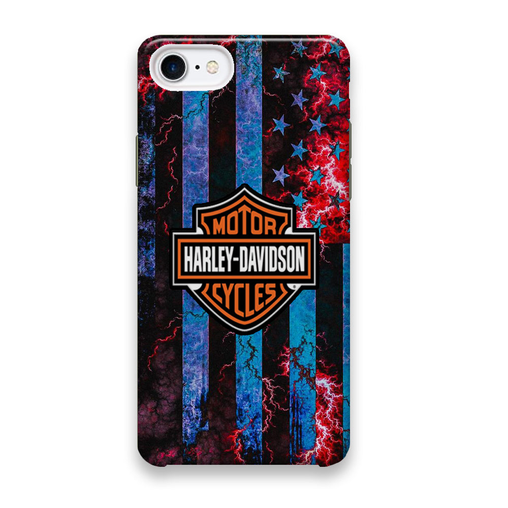 Harley Davidson Blue Flag Storm iPhone 8 Case