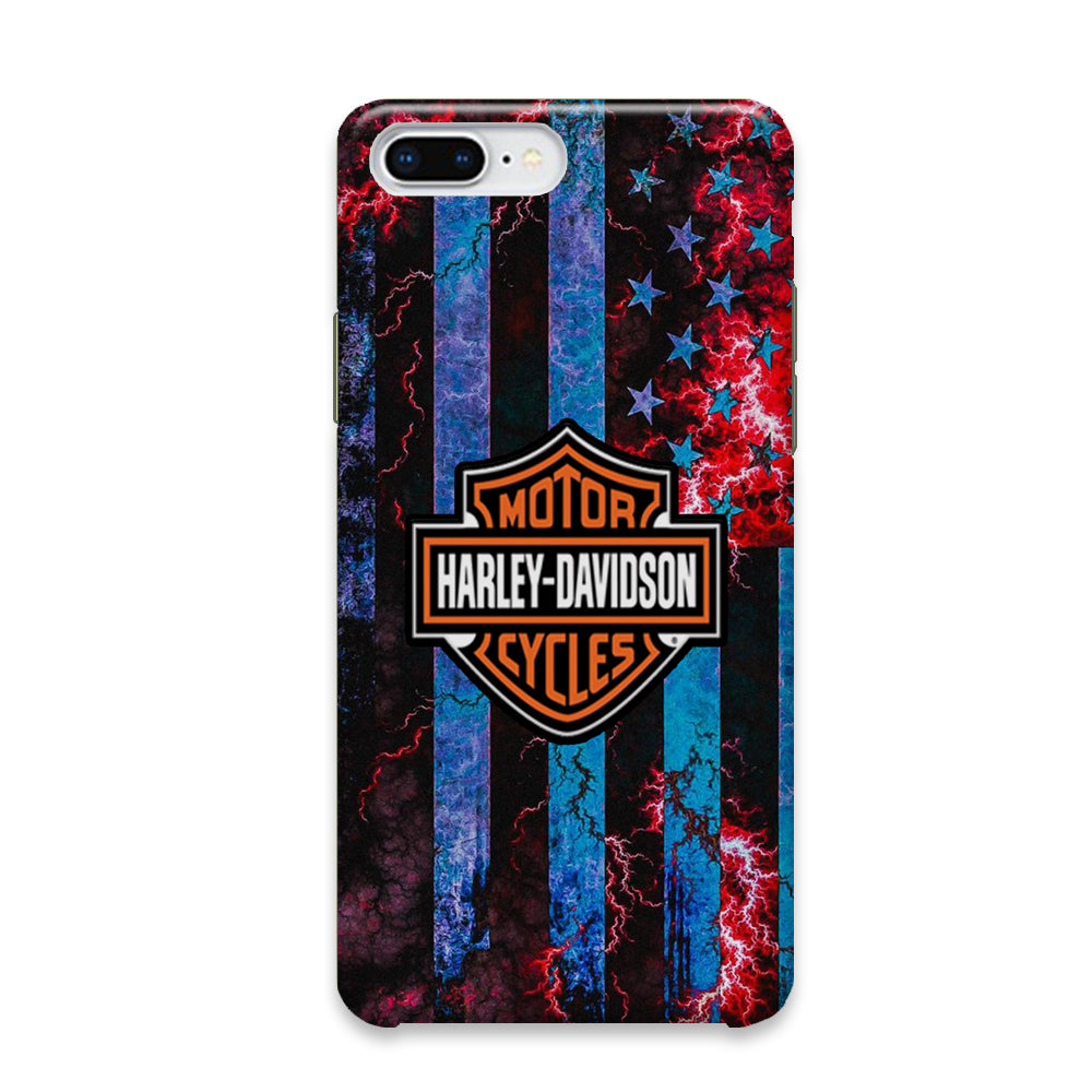 Harley Davidson Blue Flag Storm iPhone 8 Plus Case