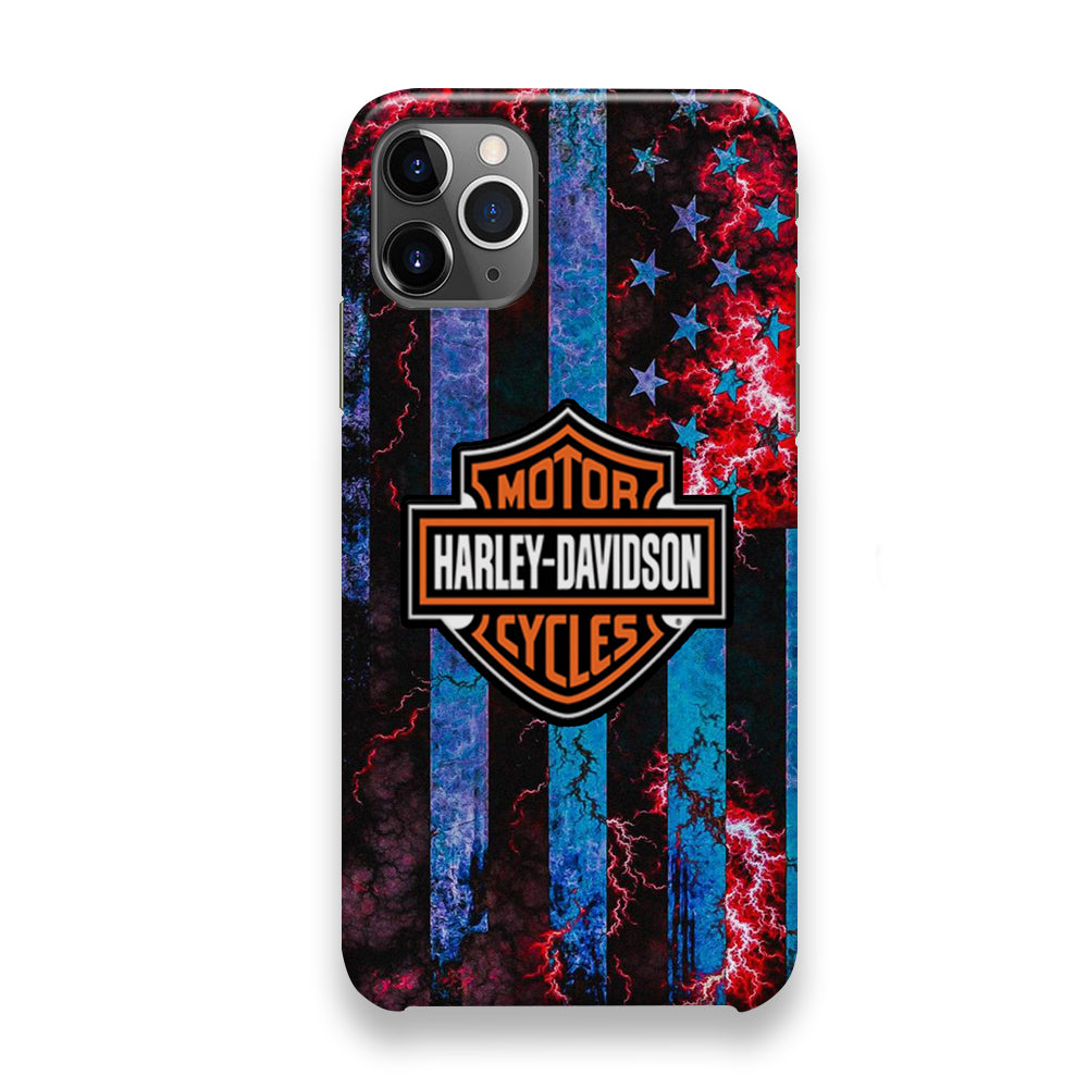 Harley Davidson Blue Flag Storm iPhone 12 Pro Max Case