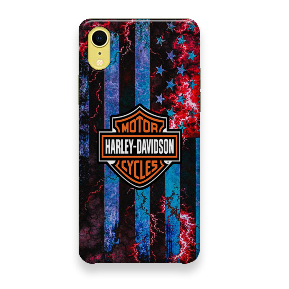 Harley Davidson Blue Flag Storm iPhone XR Case