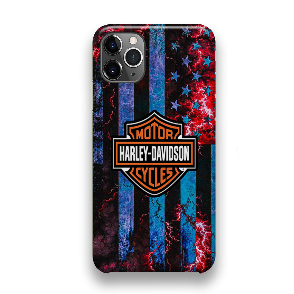 Harley Davidson Blue Flag Storm iPhone 11 Pro Case