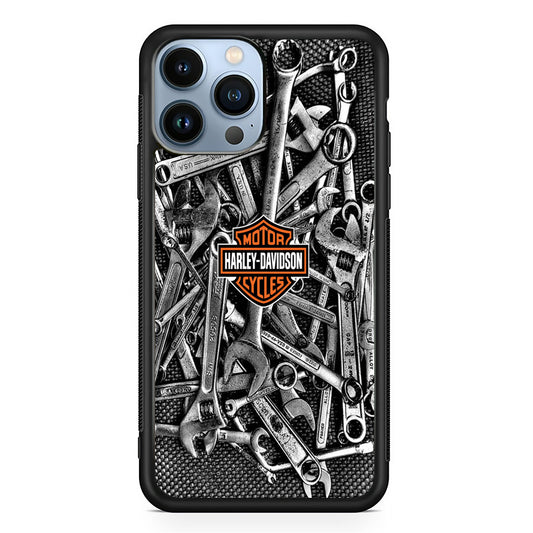 Harley Davidson Mechanic Tools Background iPhone 13 Pro Max Case