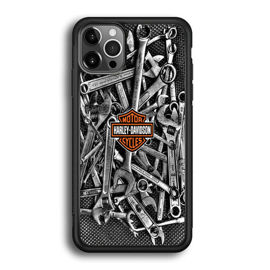 Harley Davidson Mechanic Tools Background iPhone 12 Pro Max Case